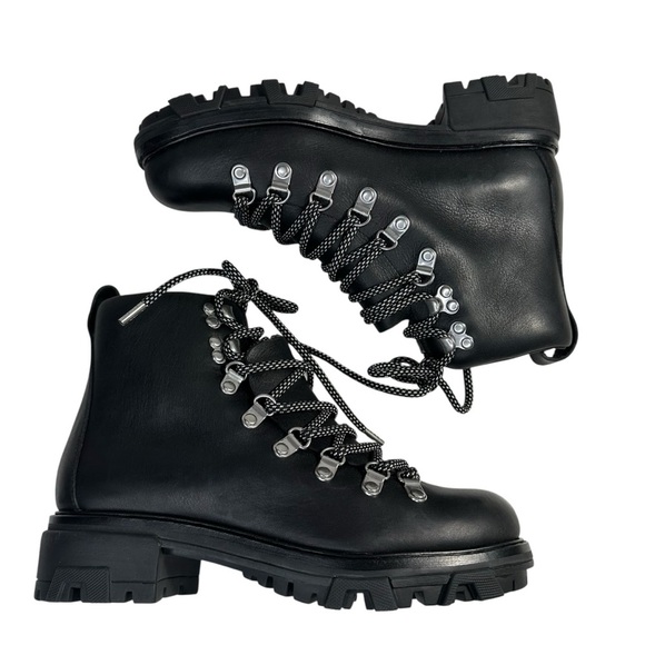 Rag&Bone Shiloh Black Leather Hiker Ankle Boots. EU 38/US 8 - Picture 7 of 13
